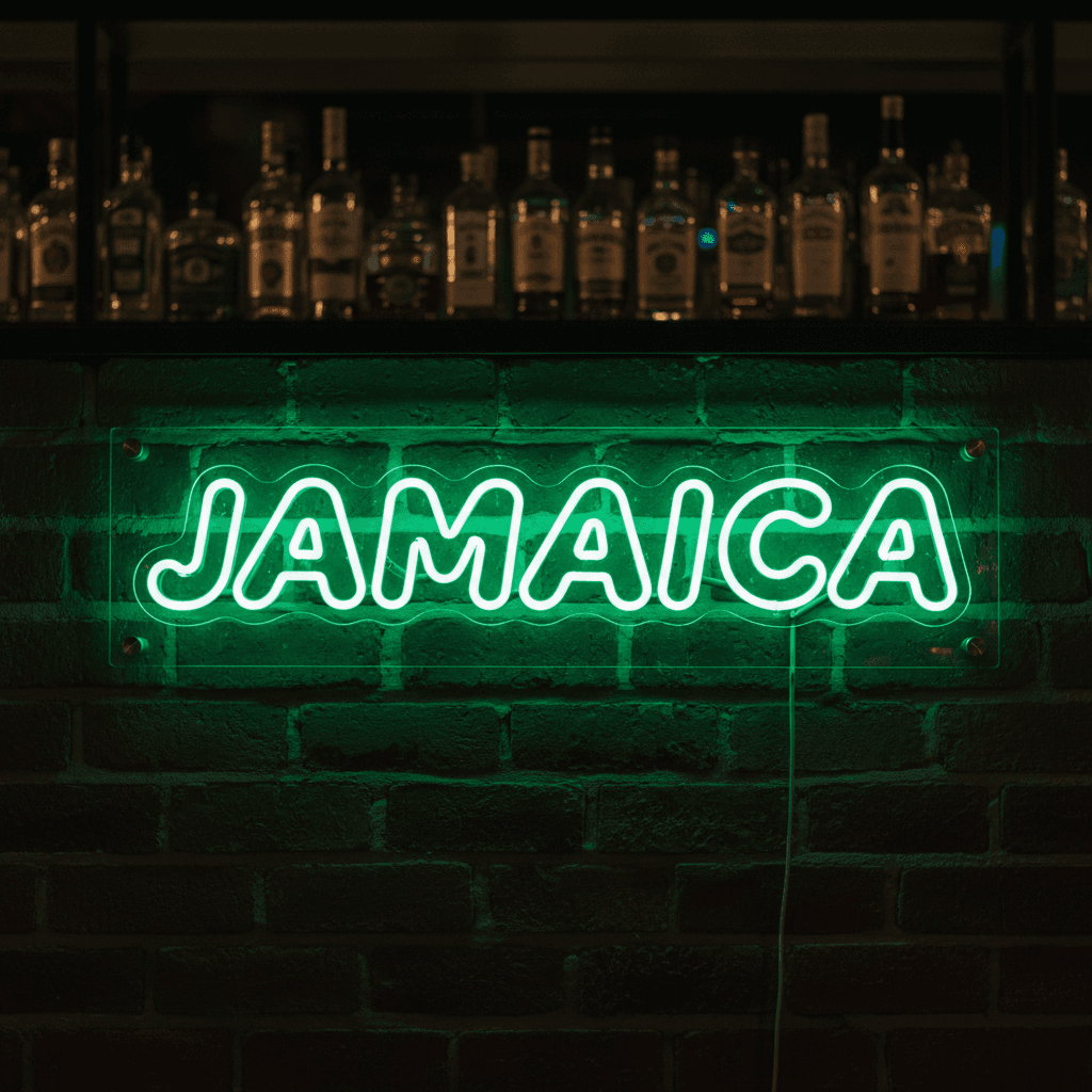 Jamaica Retro Neon Glow