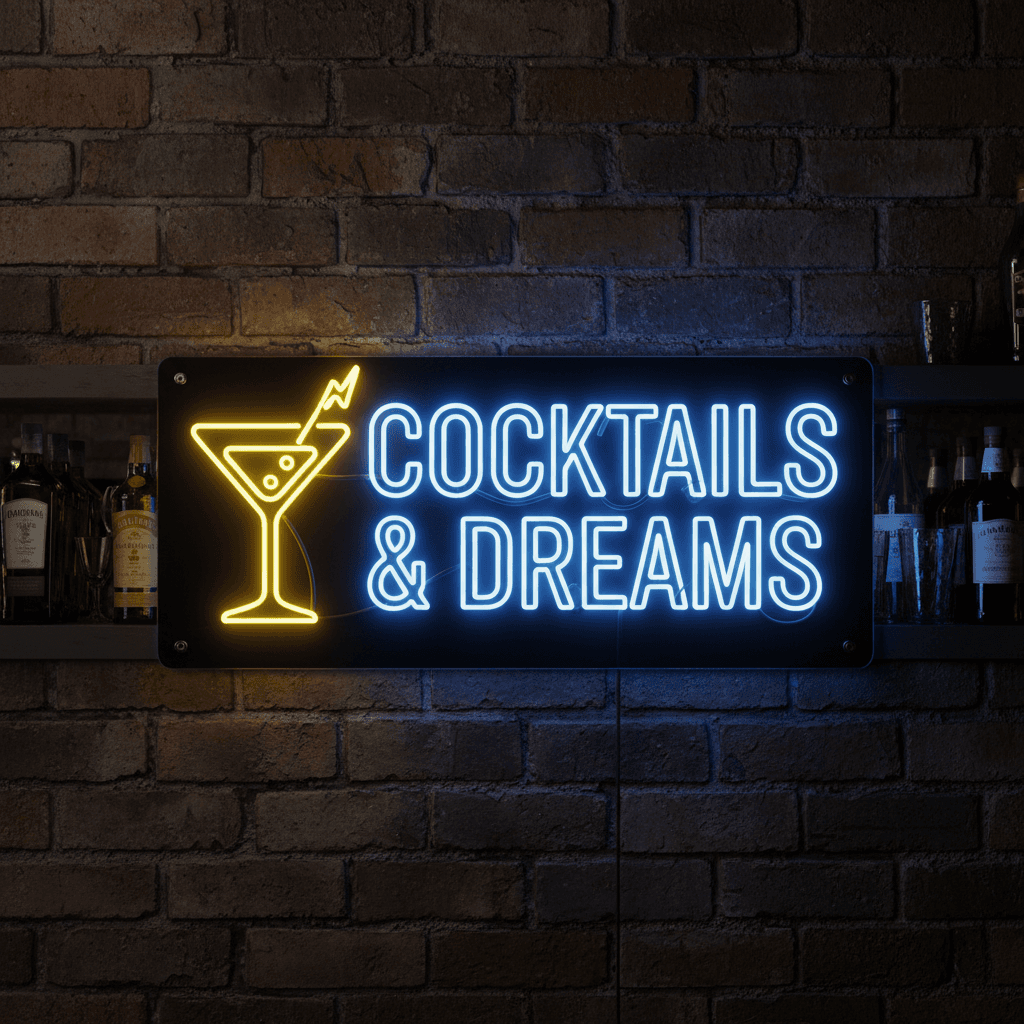 Cocktails & Dreams Neon Sign
