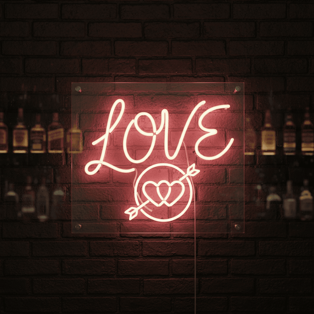 Love Script Neon Art