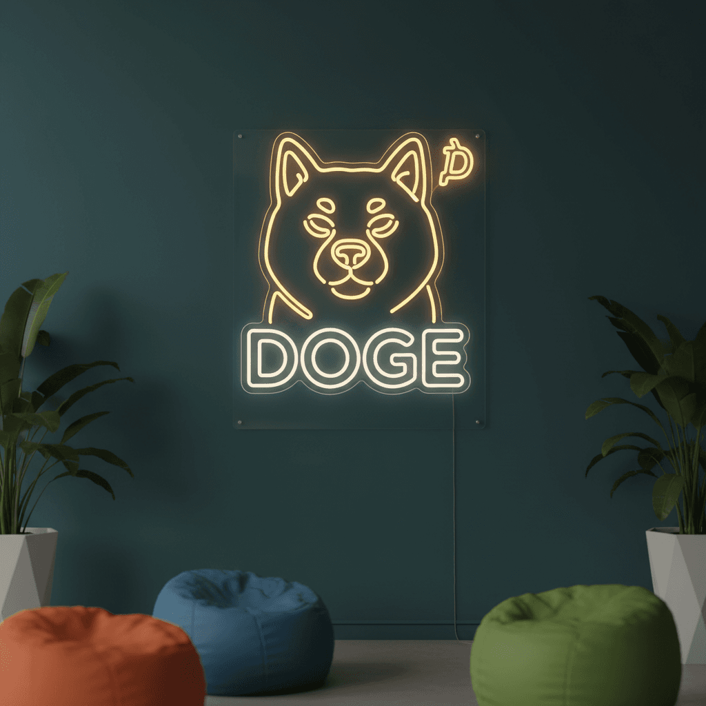 Dogecoin Neon Sign