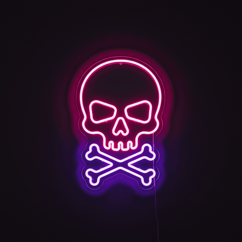 Neon Skull Sign