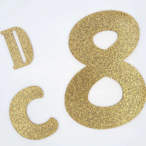 3mm Gold & Glitter Acrylic letters