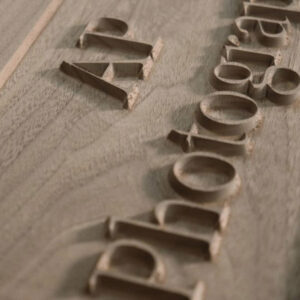Carved Wooden sign